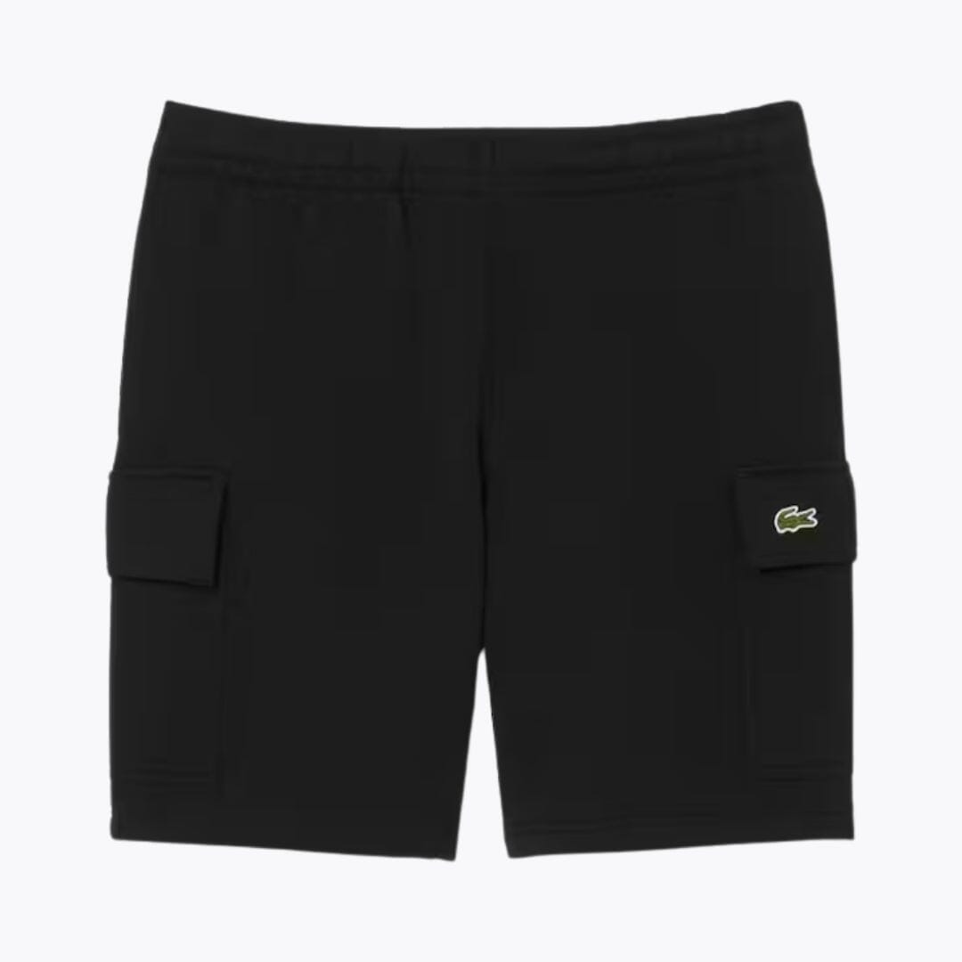 LC Cotton Fleece Cargo Shorts Lacoste Luxvian Black S
