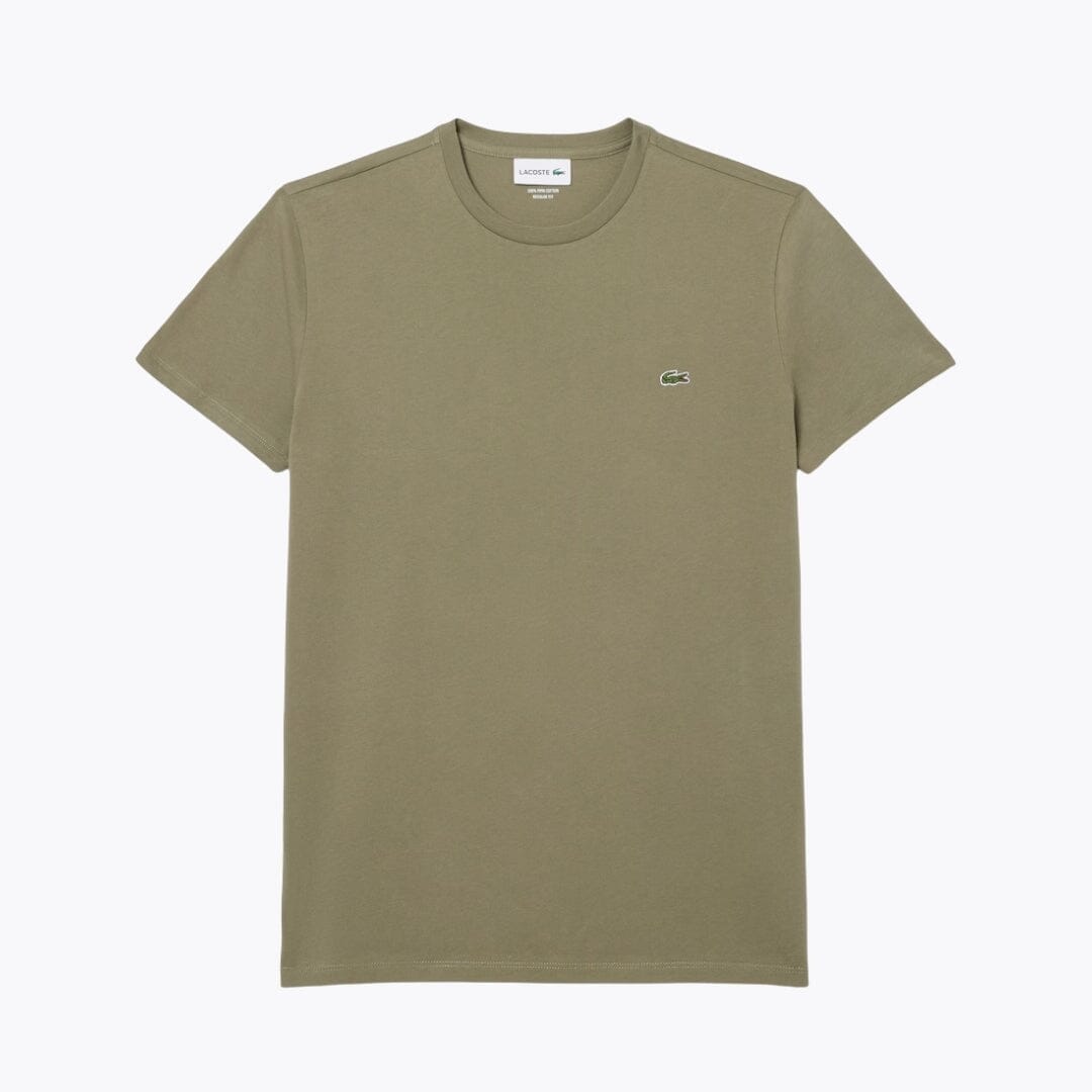 LC Cotton Pima T-shirt Lacoste Luxvian Khaki green S