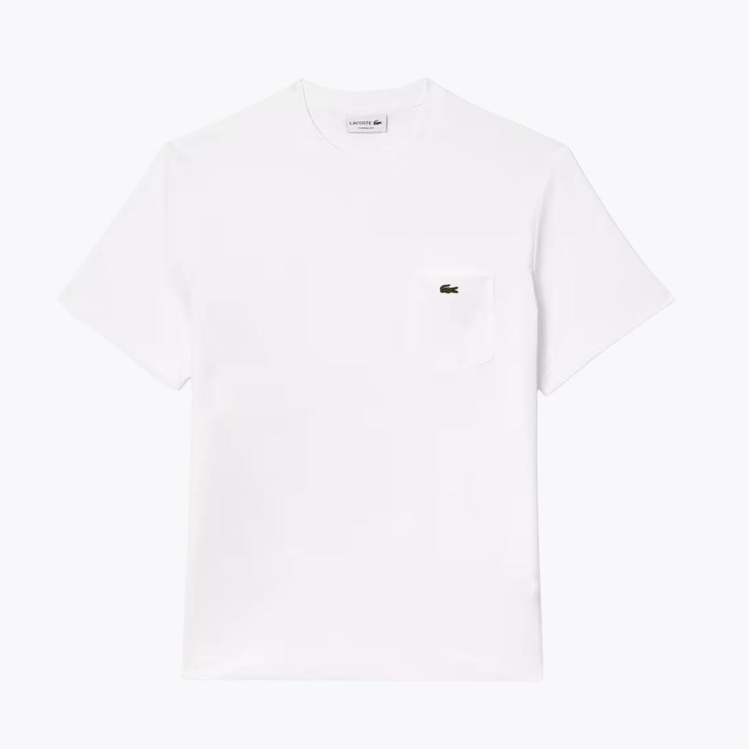LC Cotton T-shirt with Breast Pocket Lacoste Aurev White S