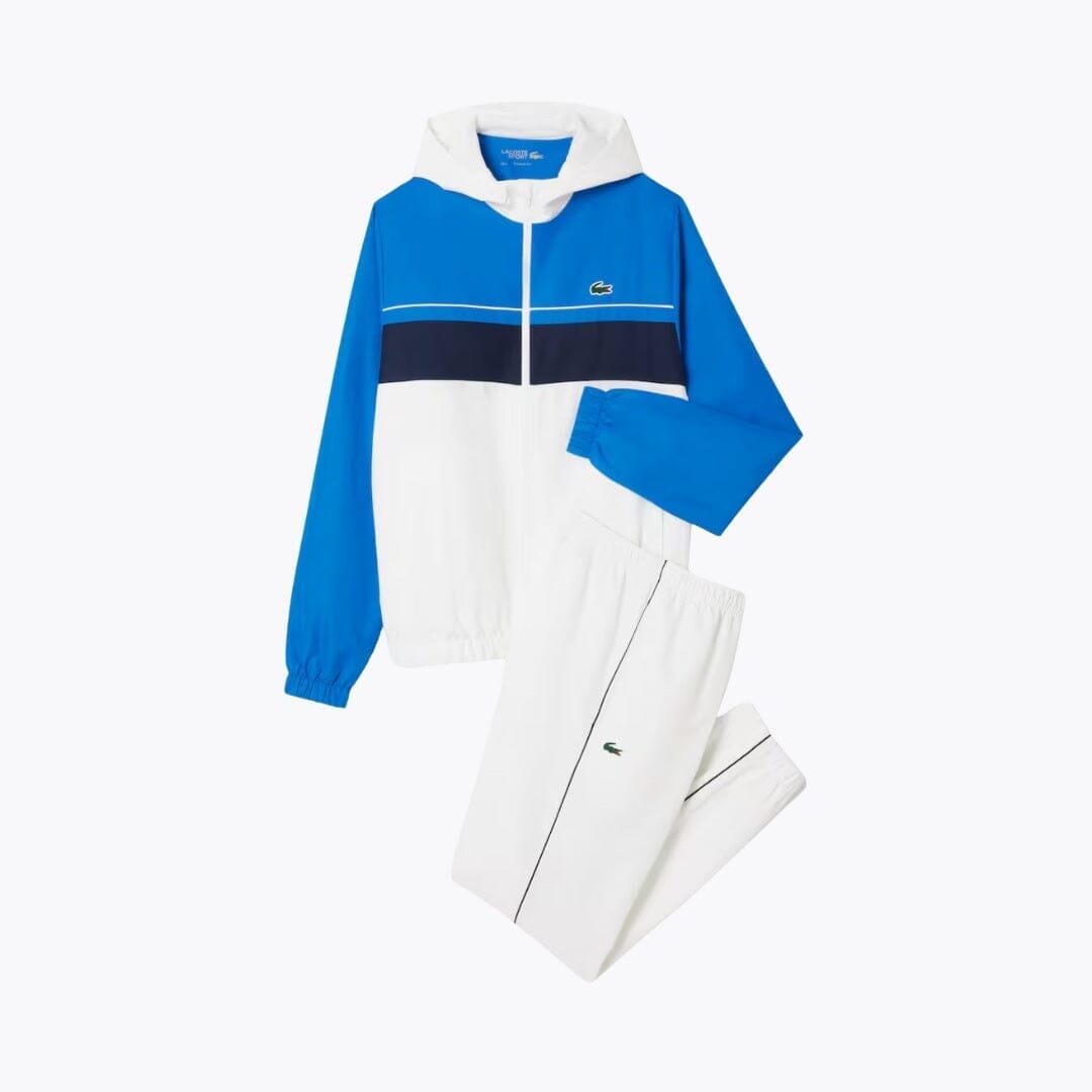 LC Diamond Taffeta Sport Tracksuit Lacoste Luxvian White / Blue / Navy blue S
