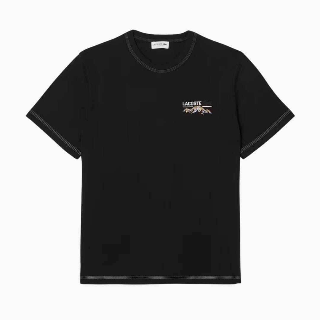 LC Multi Print Jersey T-shirt Lacoste Montevaro Black S
