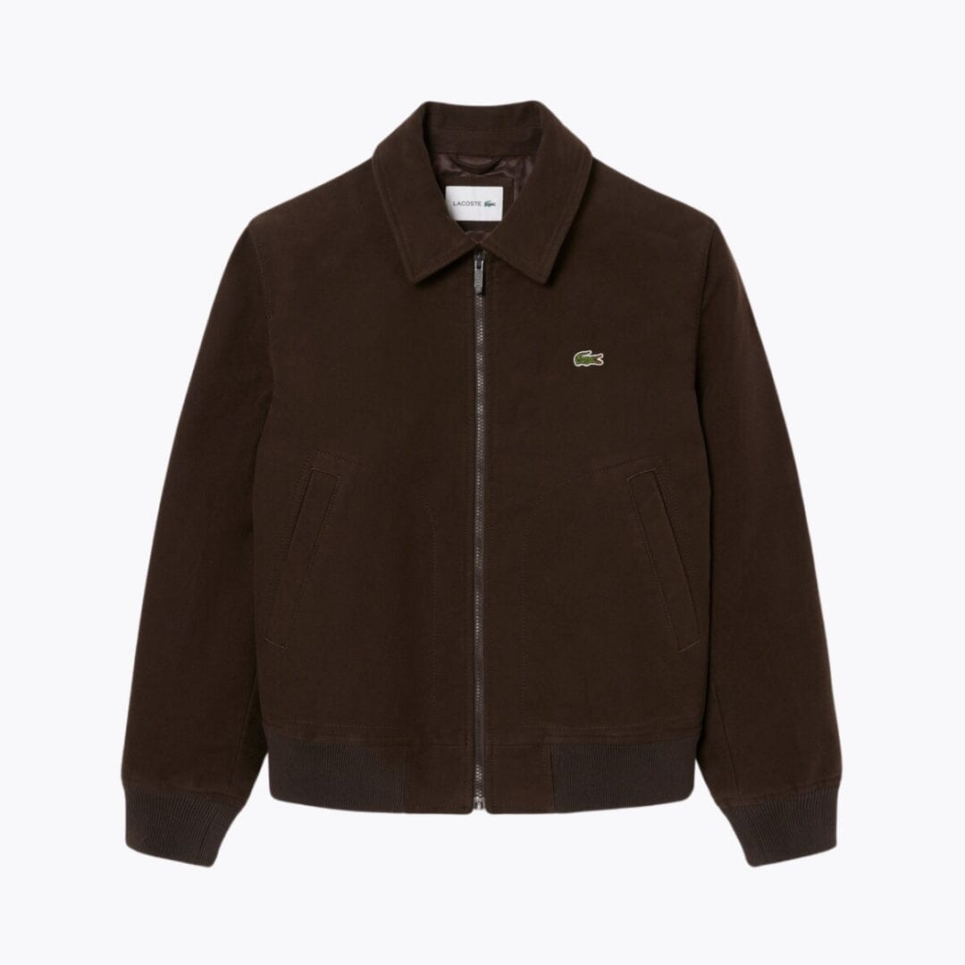 LC Padded Moleskin Jacket Lacoste Montevaro Brown S