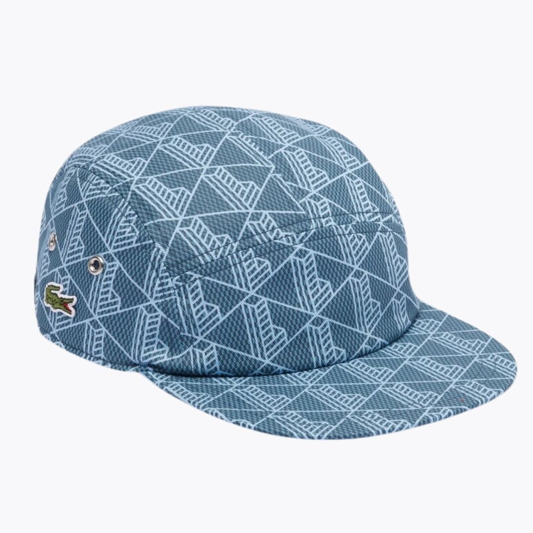 LC Printed Twill Jockey Cap Lacoste Montevaro Blue