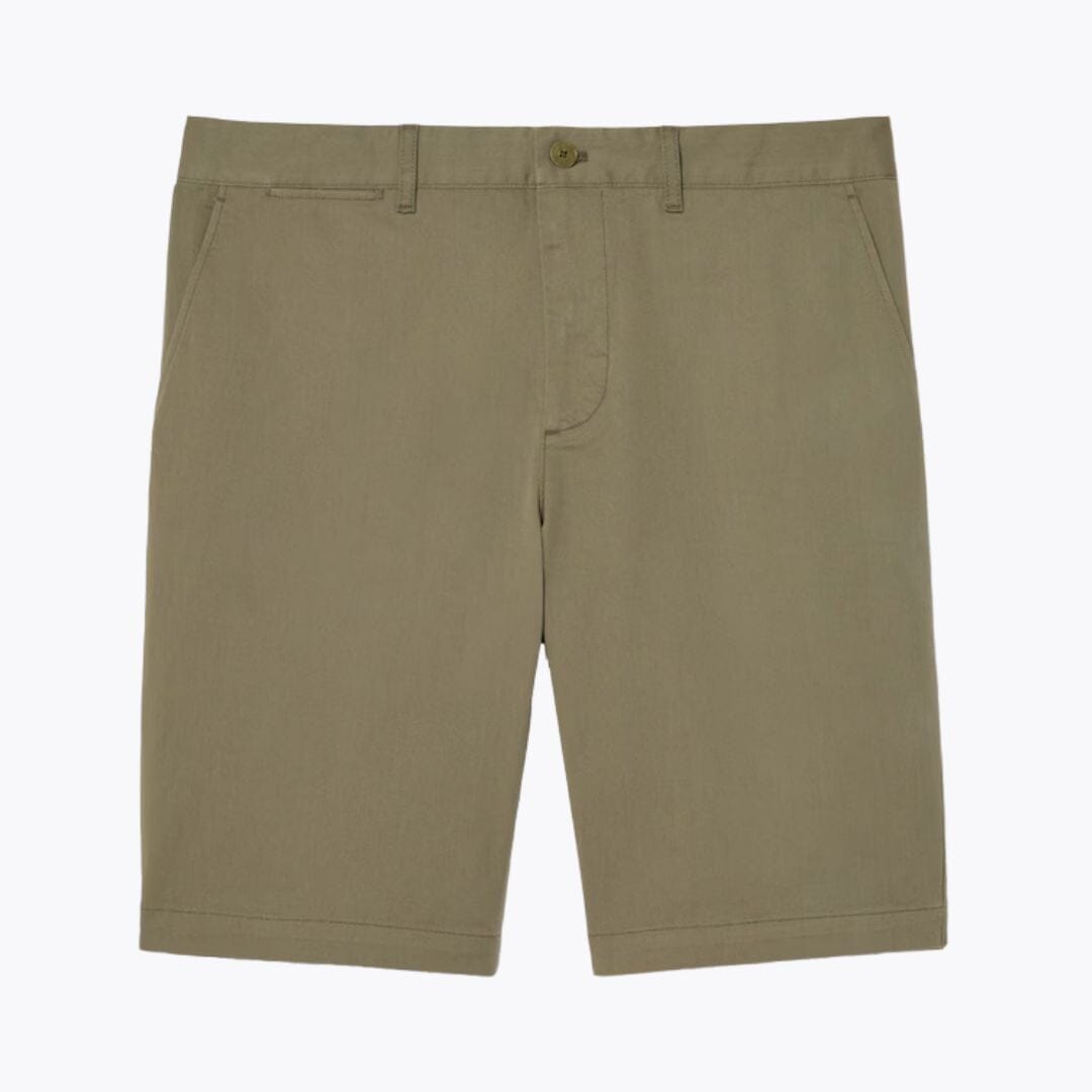 LC Slim Fit Stretch Cotton Chino Shorts Lacoste Luxvian Khaki green S