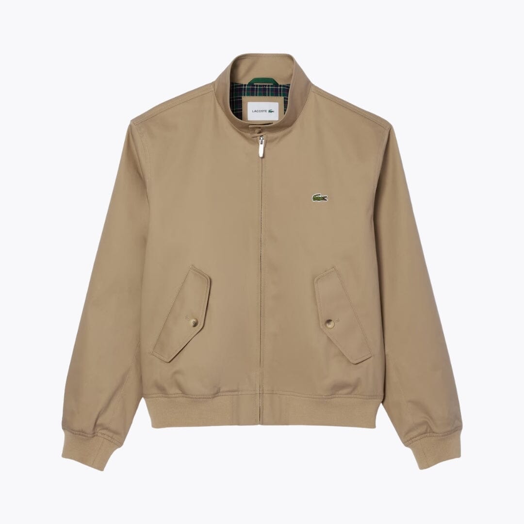 LC Water-Repellent Twill Harrington Jacket Lacoste Aurev Beige S