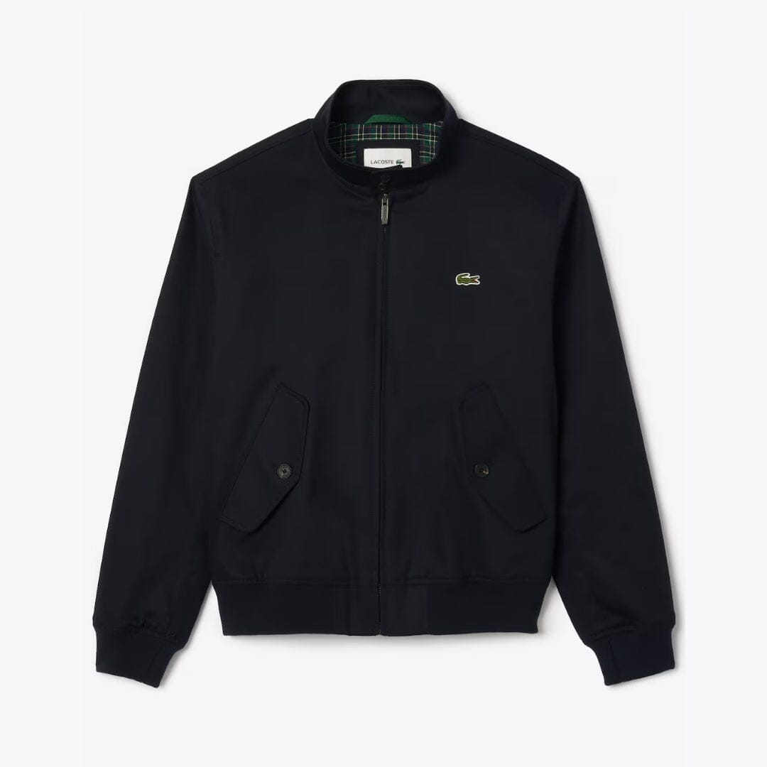 LC Water-Repellent Twill Harrington Jacket Lacoste Luxvian Navy blue S