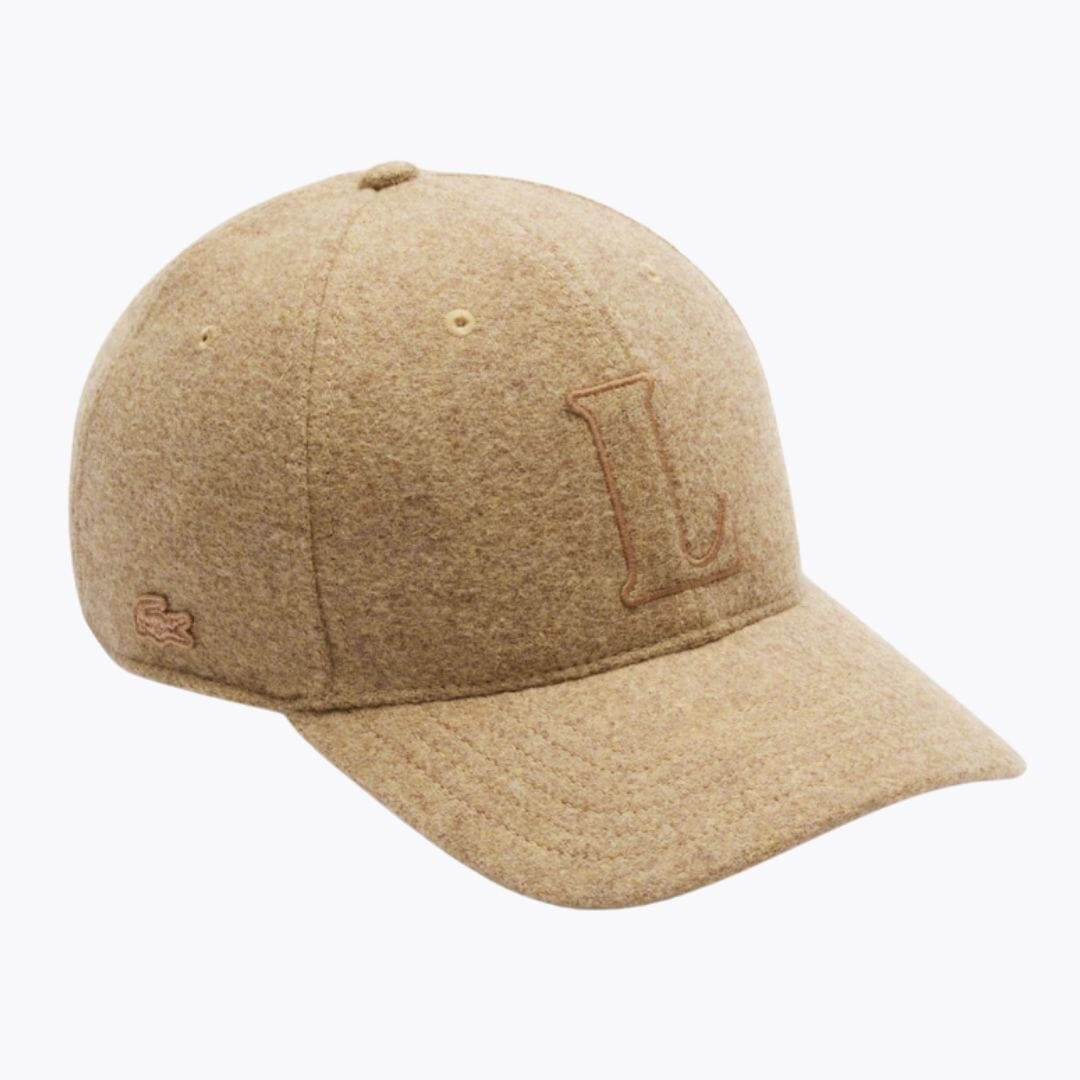 LC Wool Felt Baseball Cap Lacoste Montevaro Beige