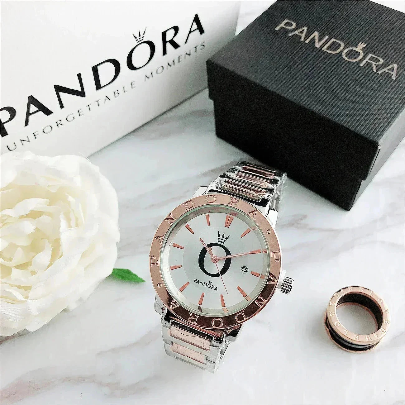 P A N D O R A Wristwatch Glamour Pandora Montevaro Rose White