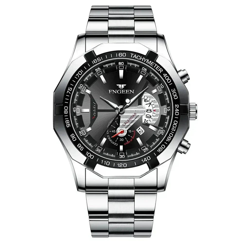 POEDAGAR Watch Engeen Poedagar Montevaro Silver Black
