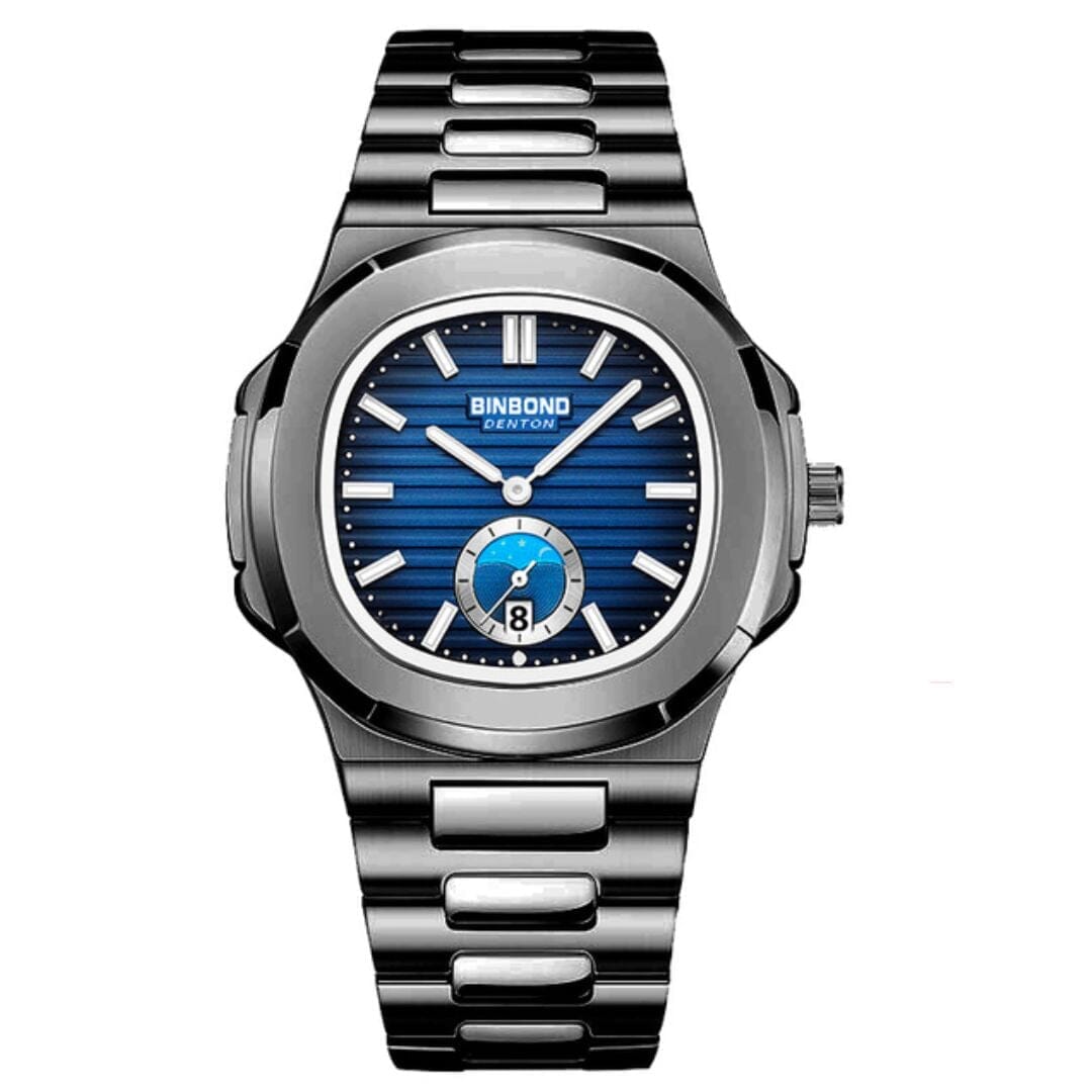 POEDAGAR Watch Nautilus Carbon Poedagar Montevaro Nautilus Carbon Blue