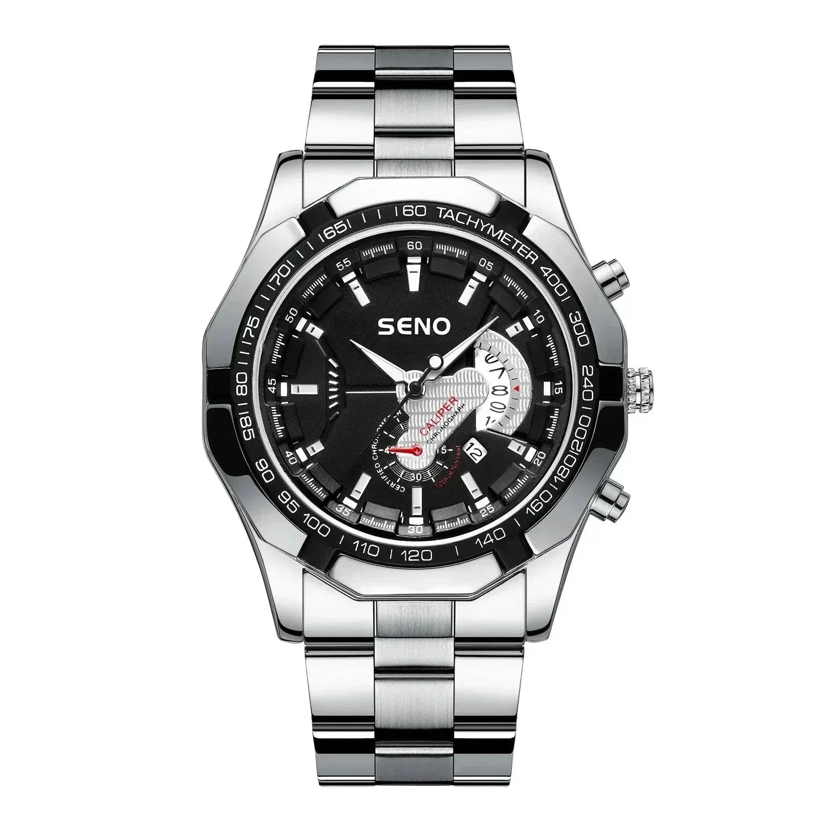 POEDAGAR Watch Seno Poedagar Montevaro Silver Black