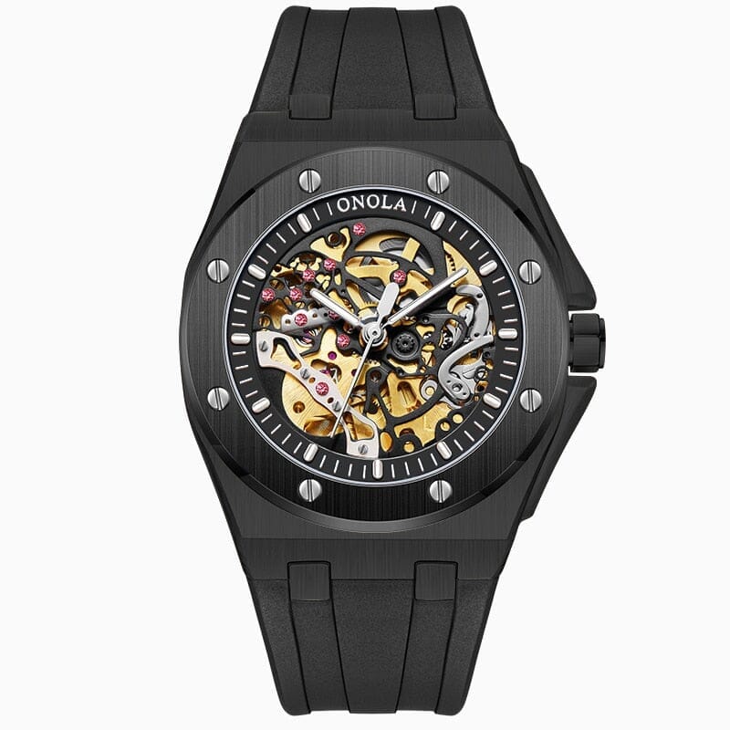 POEDAGAR Watch Skeleton Oak Poedagar Luxvian Panter