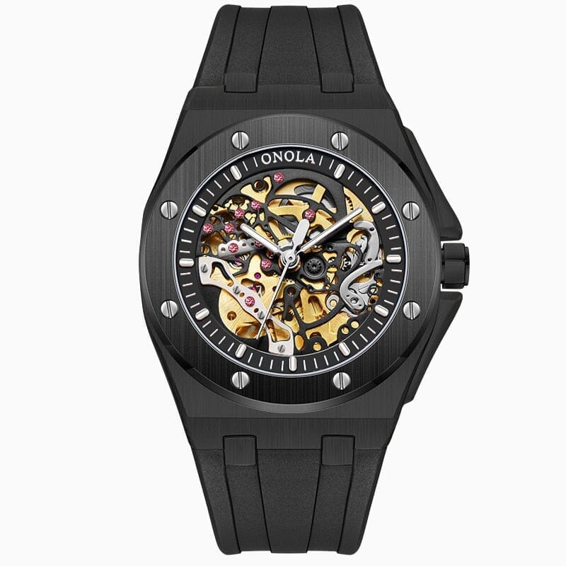 POEDAGAR Watch Skeleton Oak Poedagar Montevaro Panter