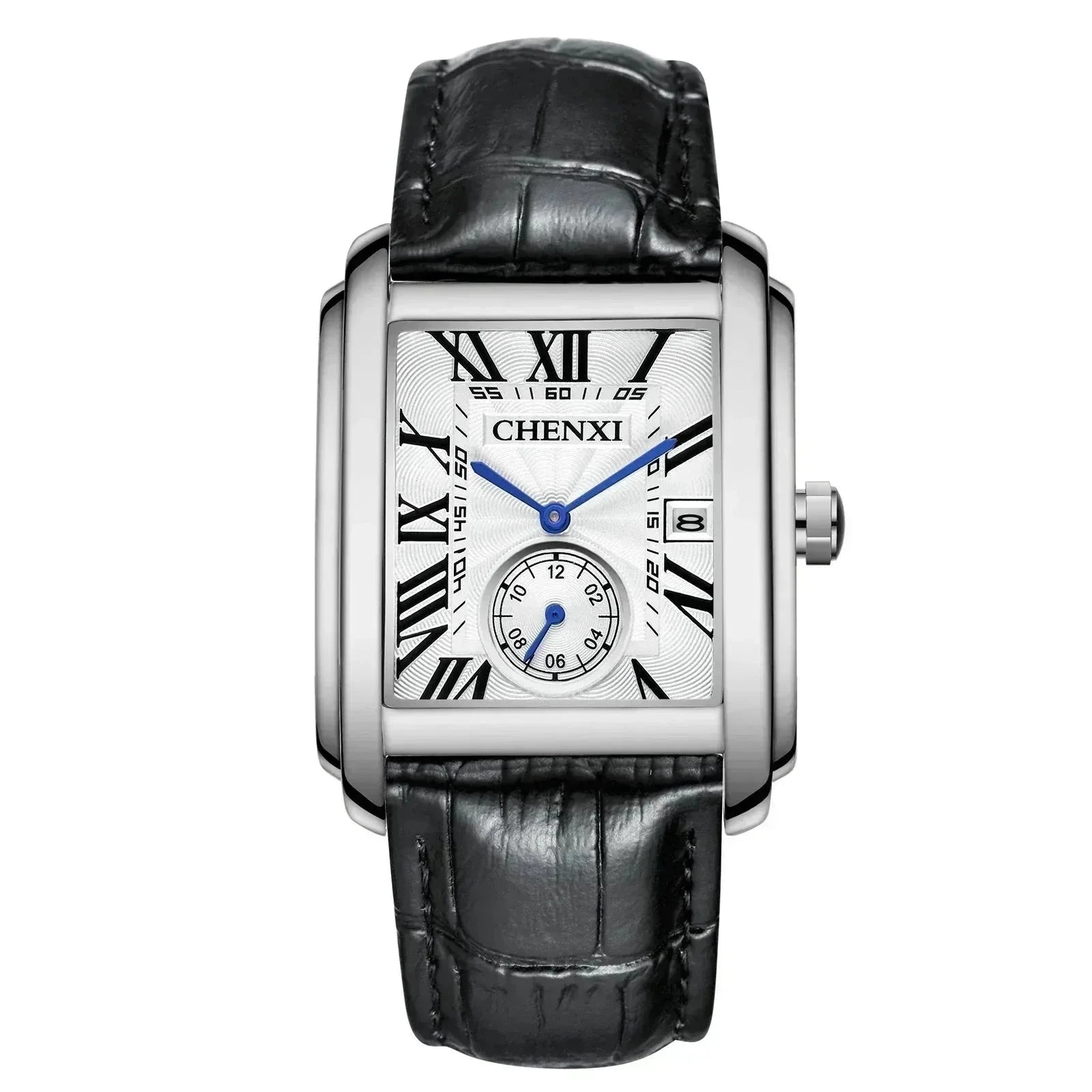 POEDAGAR Watch Vintage Pelle Poedagar Montevaro Black White