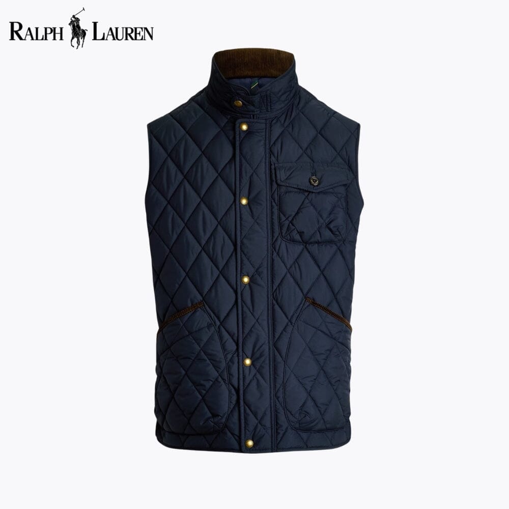 RL Beaton Quilted Utility Gilet Ralph Lauren Aurev College Navy S