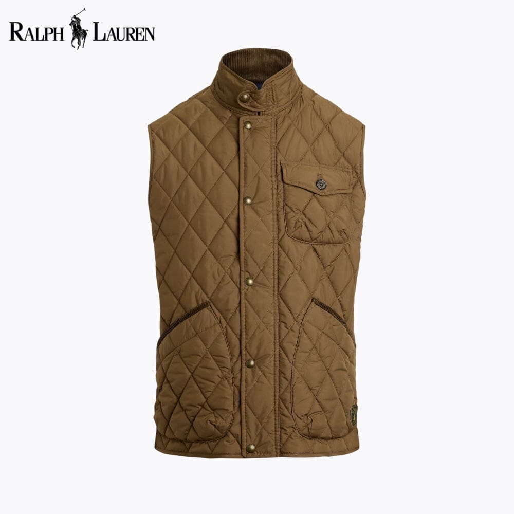 RL Beaton Quilted Utility Gilet Ralph Lauren Montevaro Chestnut S