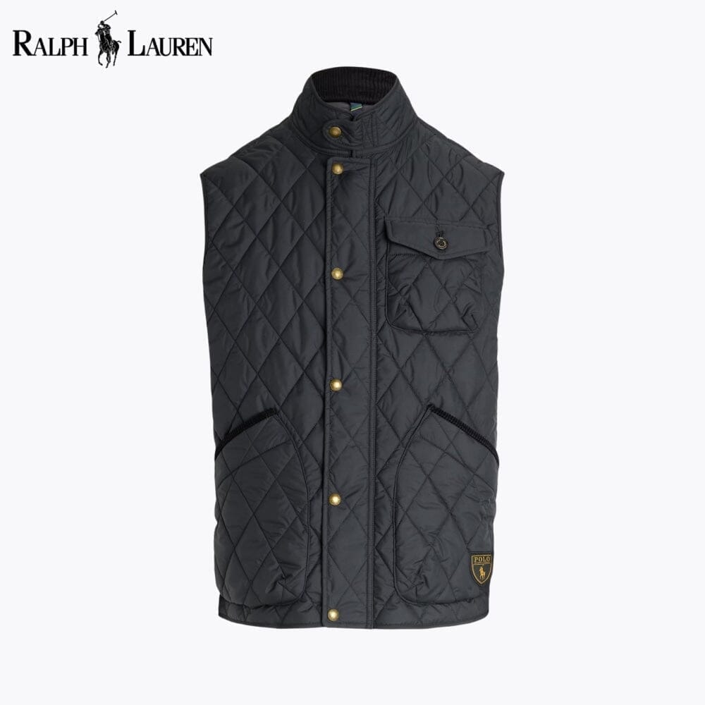 RL Beaton Quilted Utility Gilet Ralph Lauren Montevaro Polo Black S