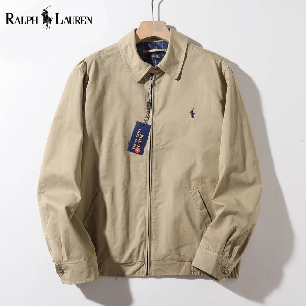 RL Classic Modern Bomber Jacket Ralph Lauren Montevaro Khaki S