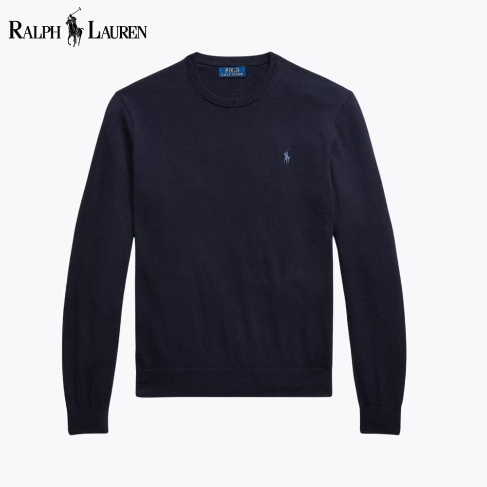 RL Cotton-Cashmere Crewneck Jumper Ralph Lauren Montevaro Blue Navy S
