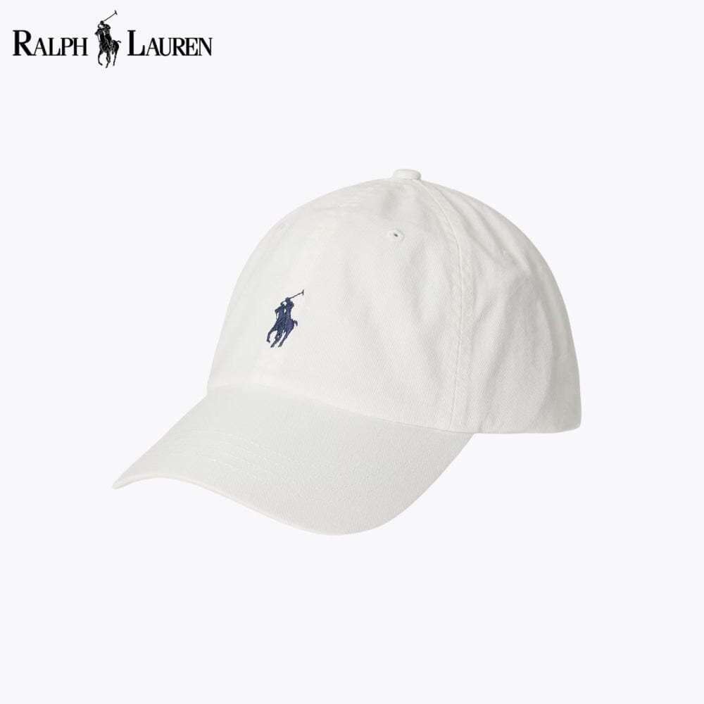 RL Cotton Chino Ball Cap Ralph Lauren Luxvian White