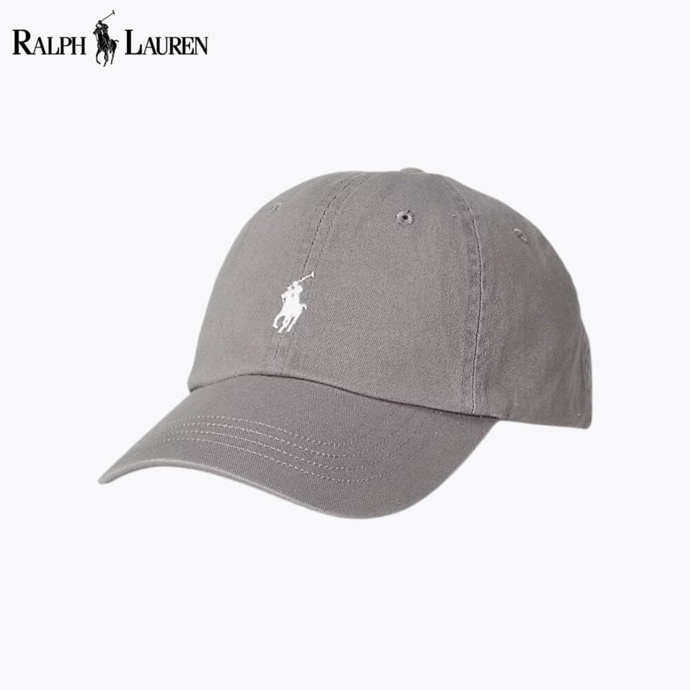RL Cotton Chino Baseball Cap Ralph Lauren Luxvian Grey