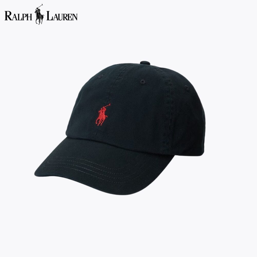 RL Cotton Chino Baseball Cap Ralph Lauren Montevaro Black
