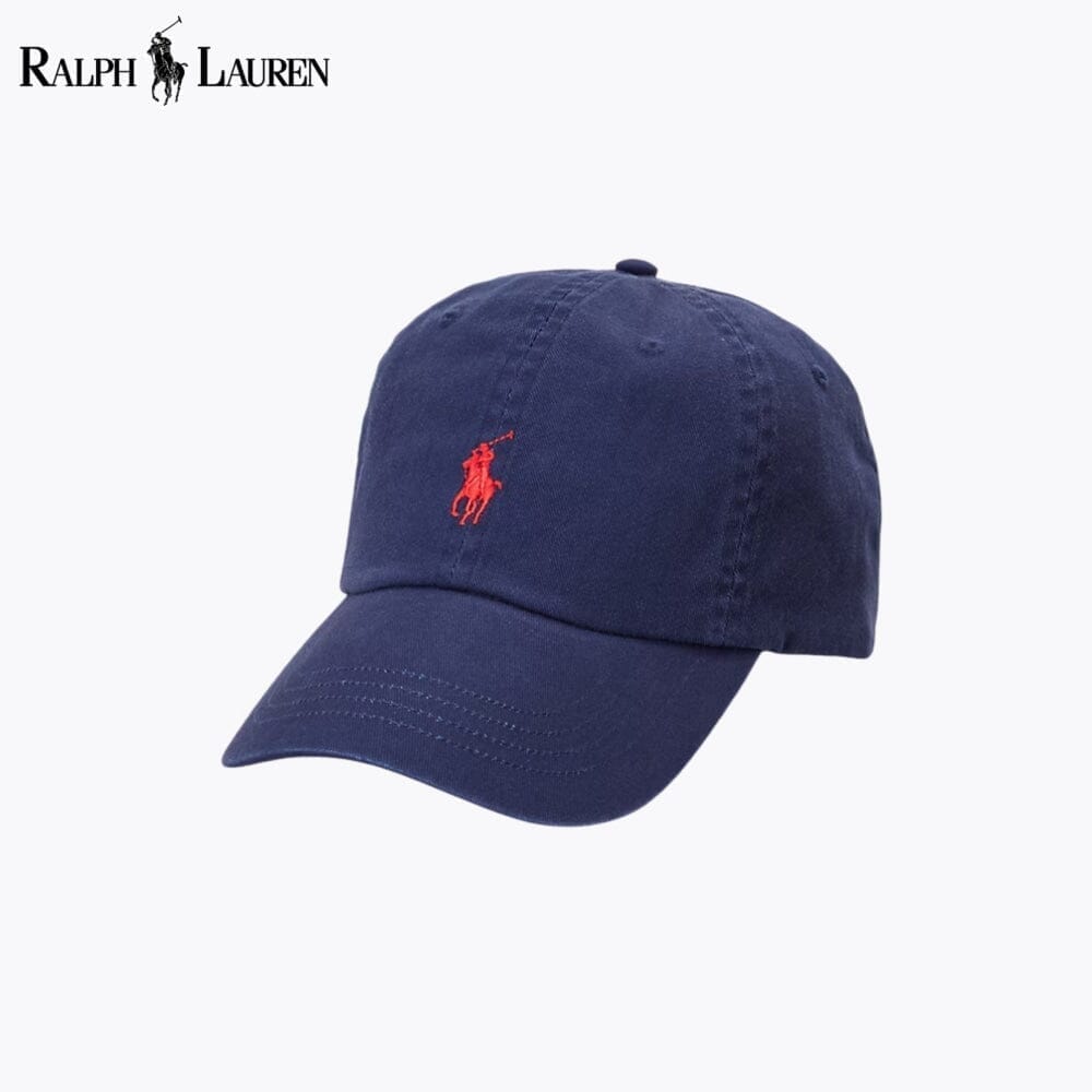 RL Cotton Chino Baseball Cap Ralph Lauren Montevaro Navy
