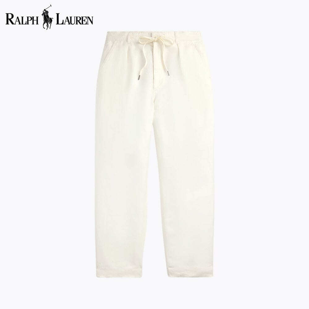RL Lateef Relaxed Fit Pleated Linen Pant Ralph Lauren Aurev Cream 28