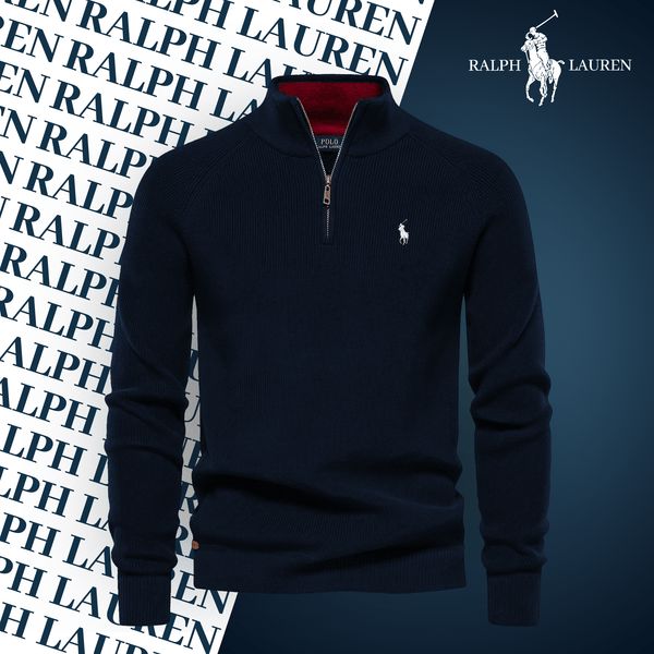 RL Pull Col Zippé (DÉSTOCKAGE) Ralph Lauren Aurev