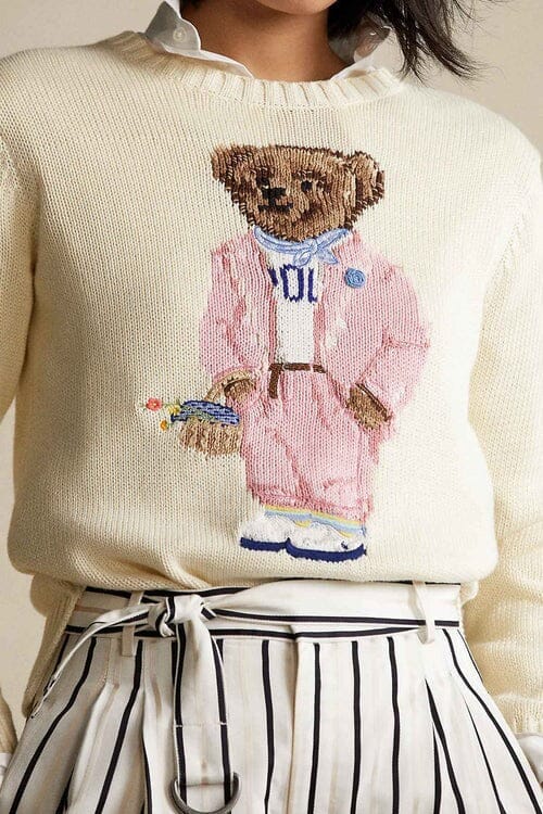 RL Sweater | Pink Bear Ralph Lauren Luxvian