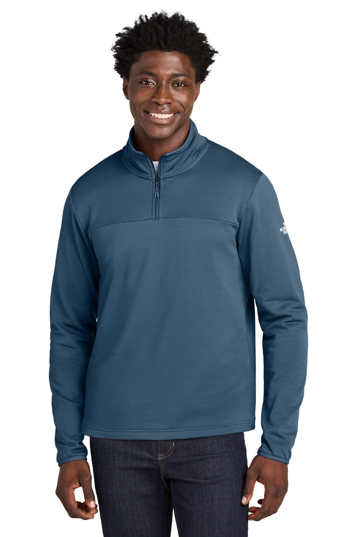 TNF Aim 1/4-Zip Fleece The North Face Montevaro Shady Blue S