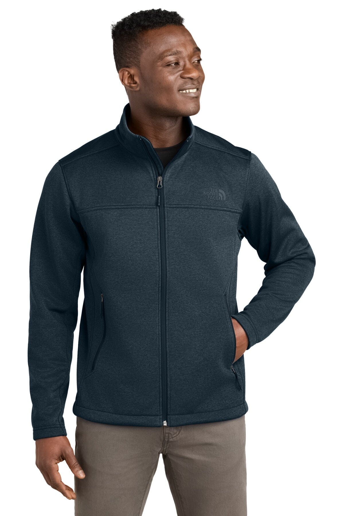 TNF Chest Logo Ridgewall Soft Shell Jacket The North Face Montevaro Urban Navy Heather S