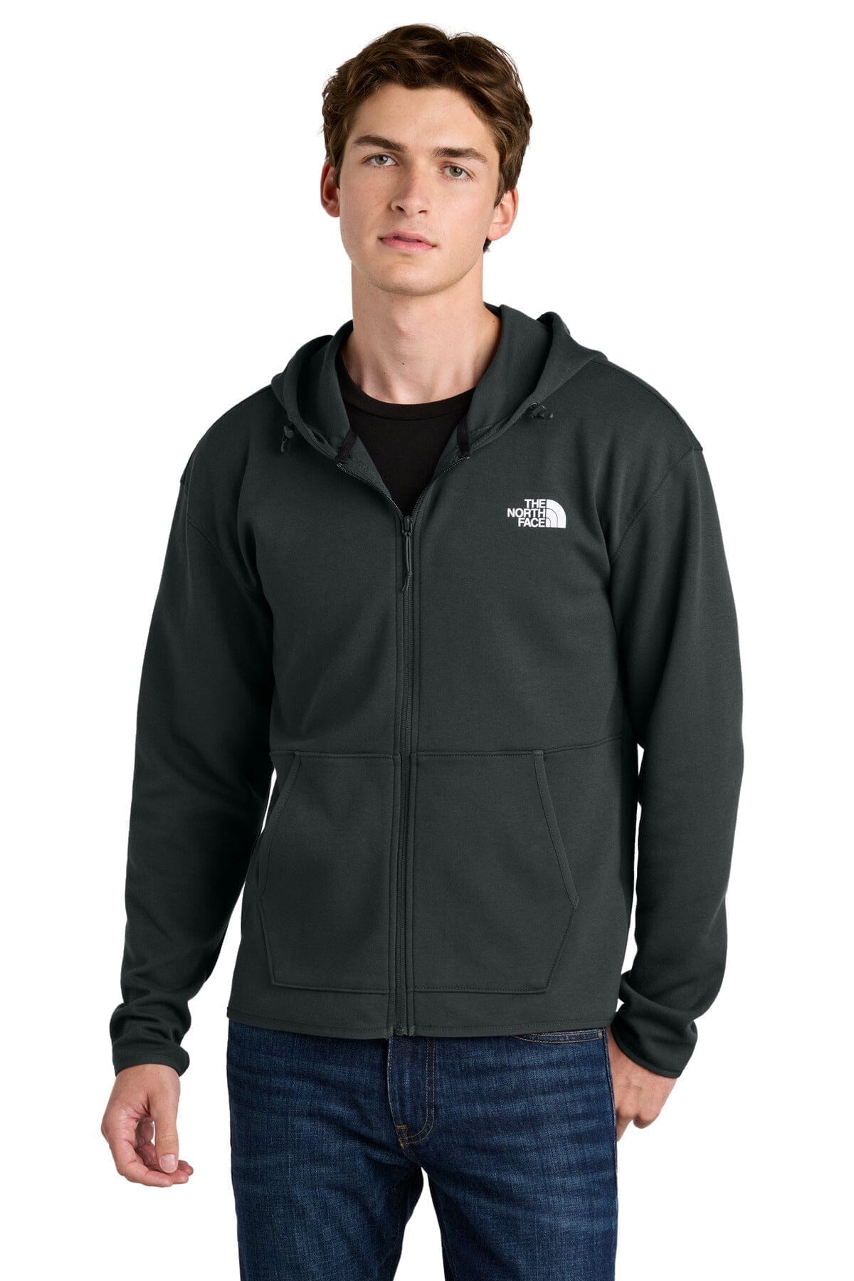 TNF Double-Knit Full-Zip Hoodie The North Face Montevaro Asphalt Grey S