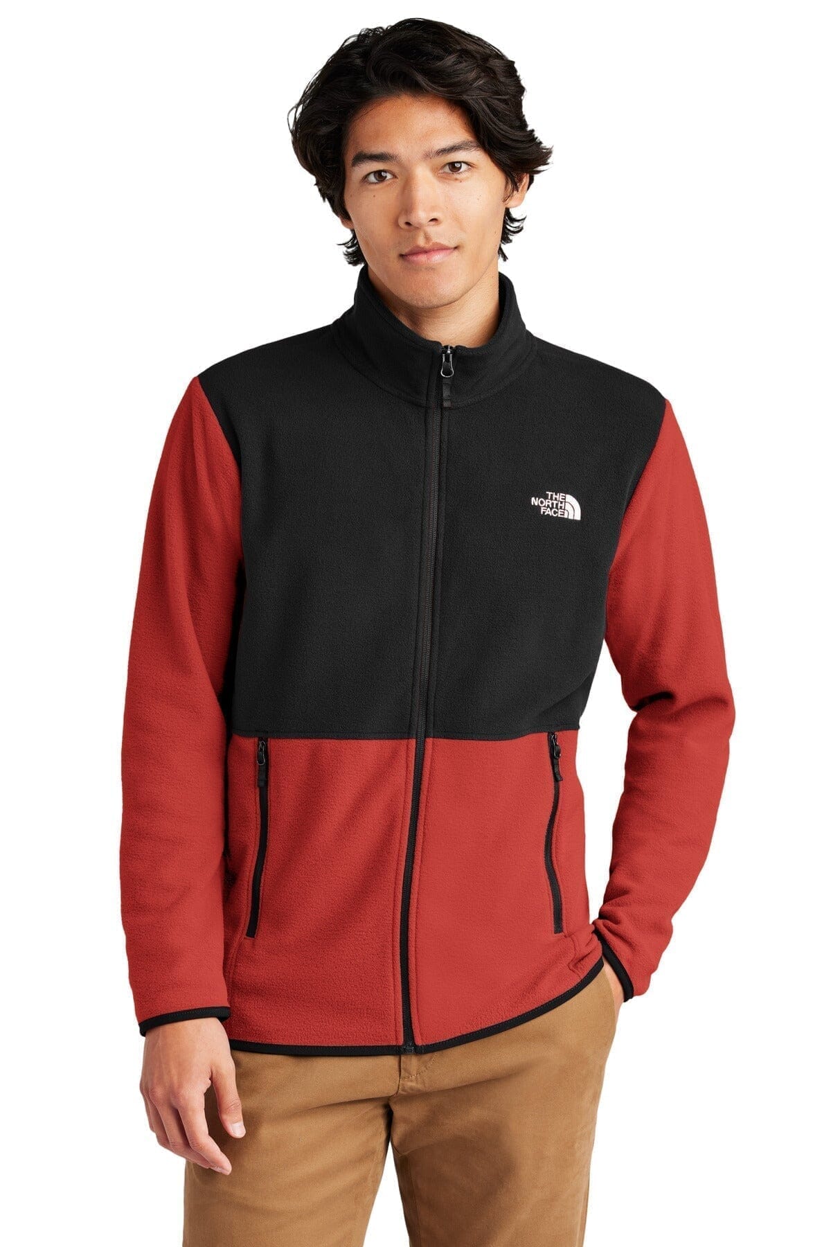 TNF Glacier Full-Zip Fleece Jacket The North Face Montevaro Rage Red / TNF Black S