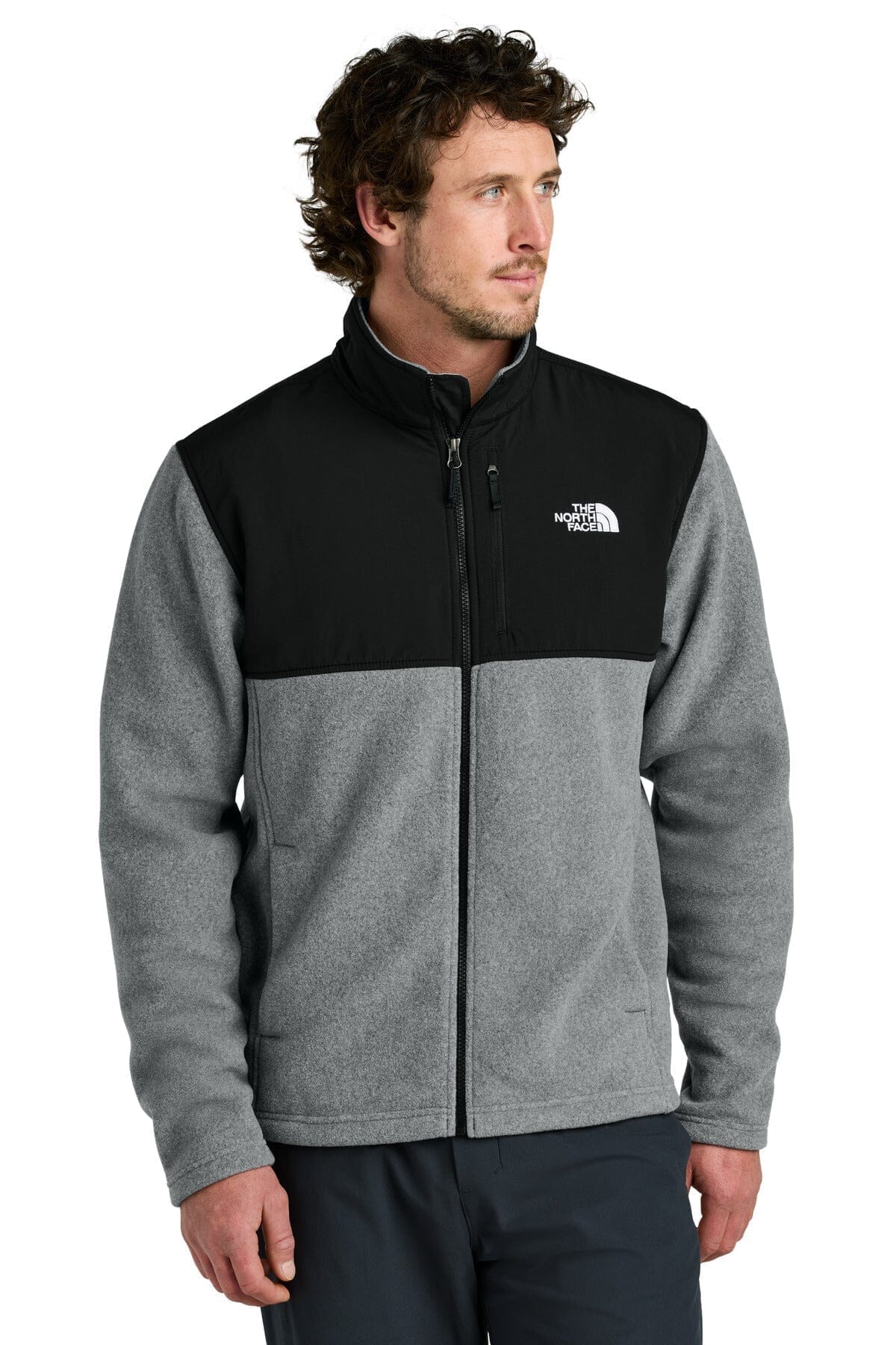 TNF Highest Peak Full-Zip Fleece Jacket The North Face Montevaro TNF Medium Grey Heather/ TNF Black S
