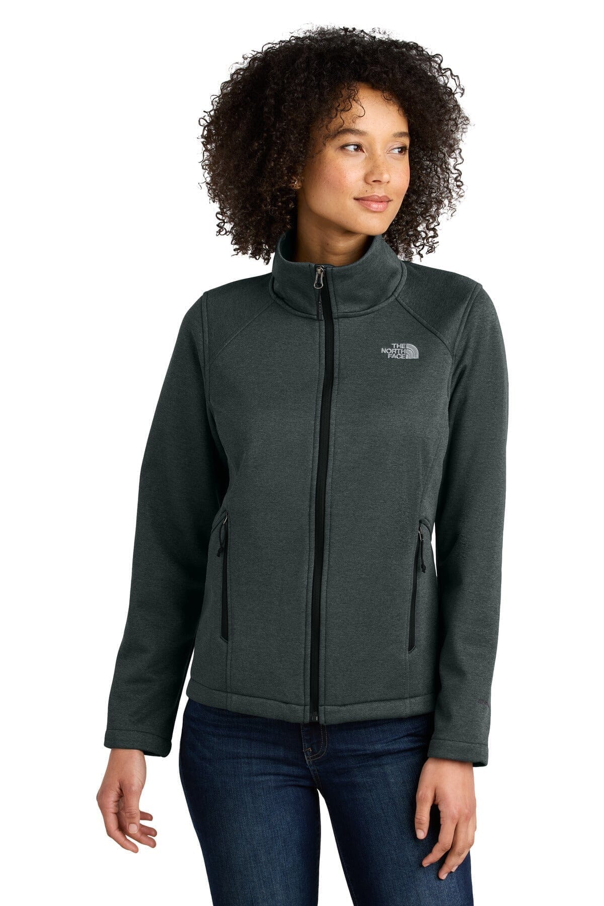 TNF Women's Chest Logo Ridgewall Soft Shell Jacket The North Face Montevaro TNF Dark Grey Heather S