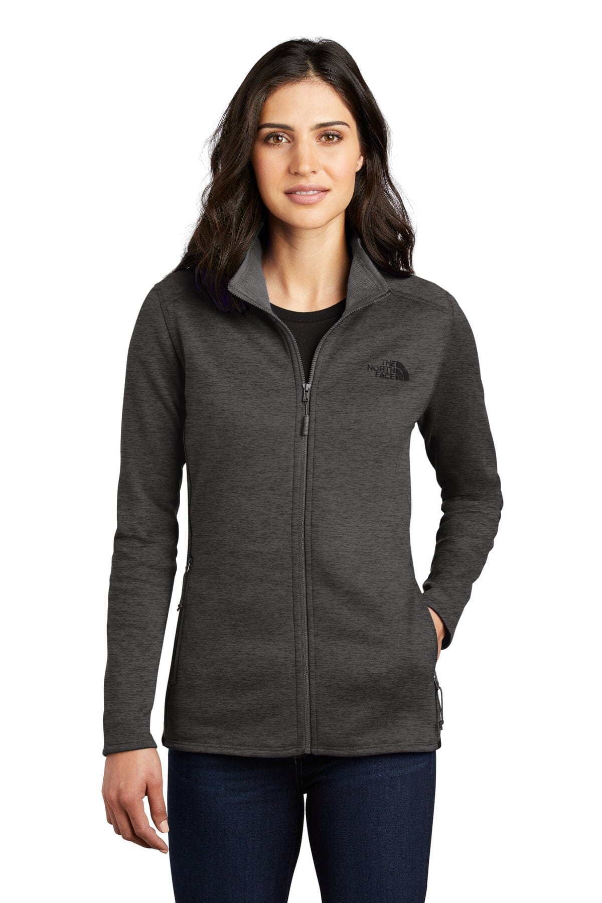 TNF Women's Skyline Full-Zip Fleece Jacket The North Face Luxvian TNF Dark Grey Heather S