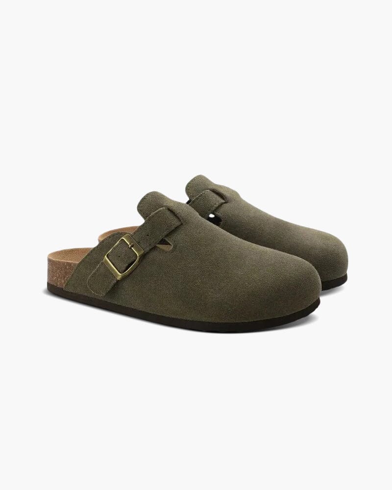 Wildleder Clogs Luxvian Oliv EU 36 / UK 4.5 / US 5