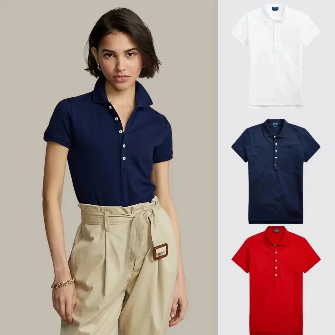 Kaufen Sie 1, erhalten Sie 3! Polo-Shirt-Set aus Piqué-Baumwolle Montevaro Weiß – Dunkelblau – Rot S 