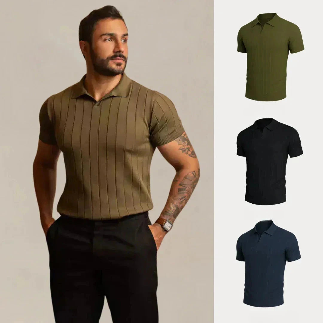 Kaufen Sie 1, erhalten Sie 3 – Premium Edition Strukturierte T-Shirts Set Montevaro GRÜN • SCHWARZ • MARINEBLAU S 