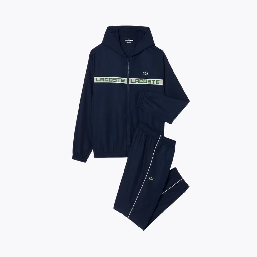 LC Logo Stripe Tennis Tracksuit Lacoste Luxvian Blue S 