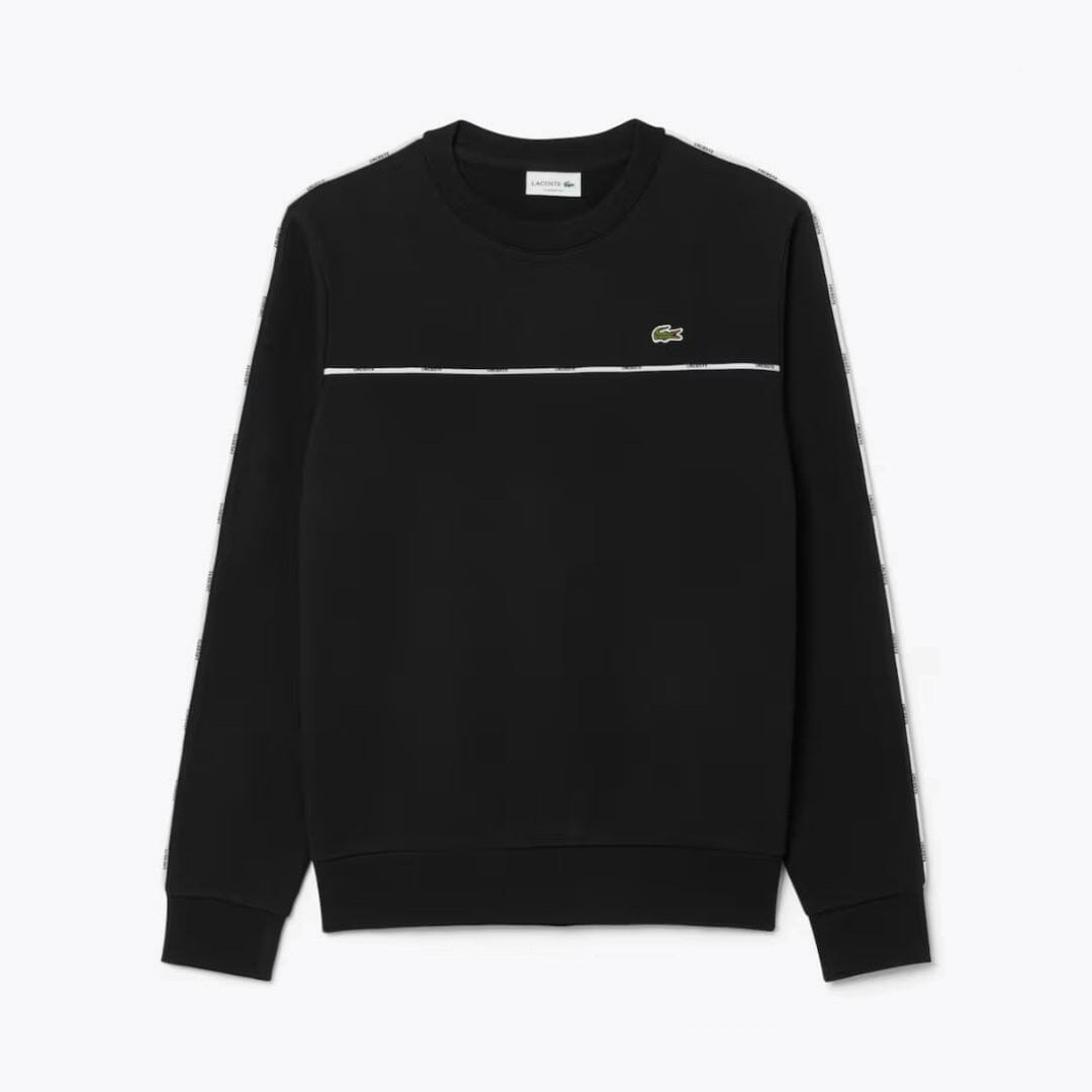 LC Logo Trim Fleece Sweatshirt Lacoste Luxvian Black S 