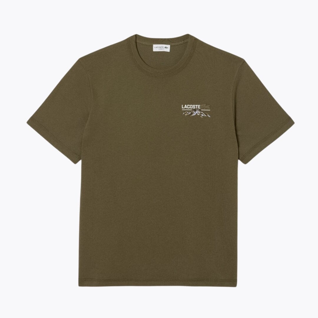 LC Multi Print Jersey T-shirt Lacoste Montevaro Khaki green S 