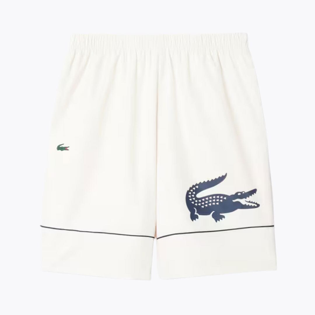 LC Printed Diamond Taffeta Tennis Shorts Lacoste Aurev White S 