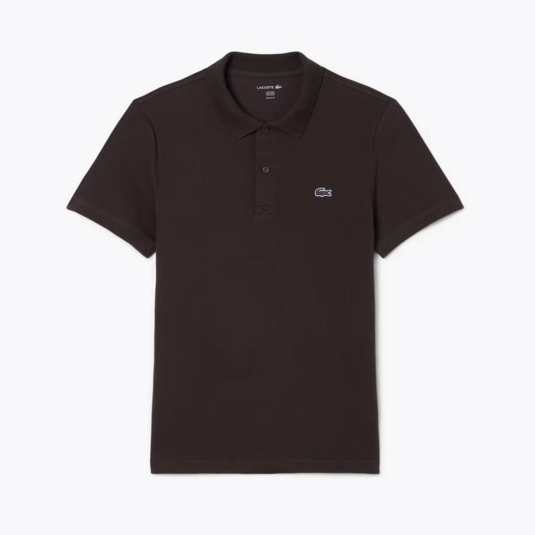 LC Regular Fit Cotton Blend Polo Shirt Lacoste Luxvian Brown S 