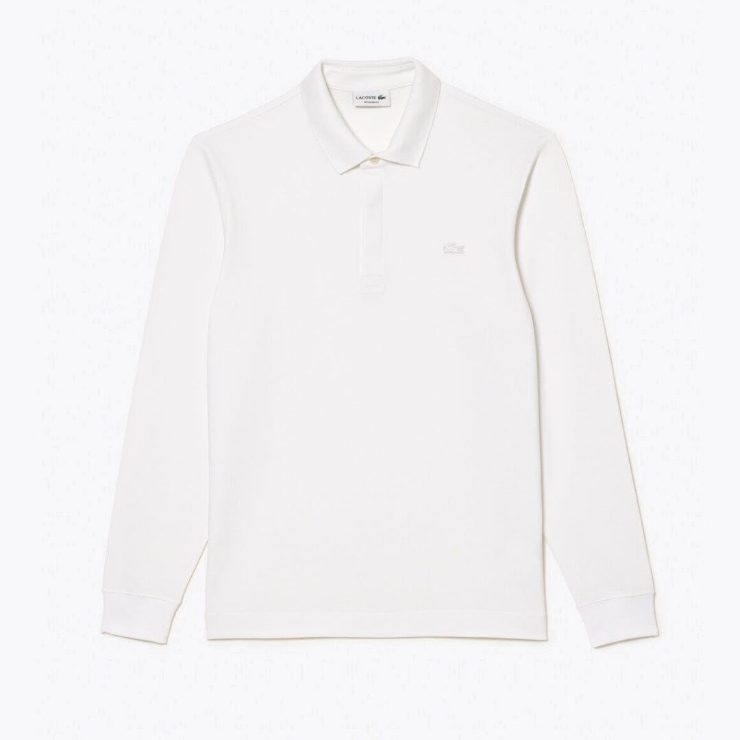 LC Regular Fit Paris Stretch Piqué Polo Shirt Lacoste Aurev White S 