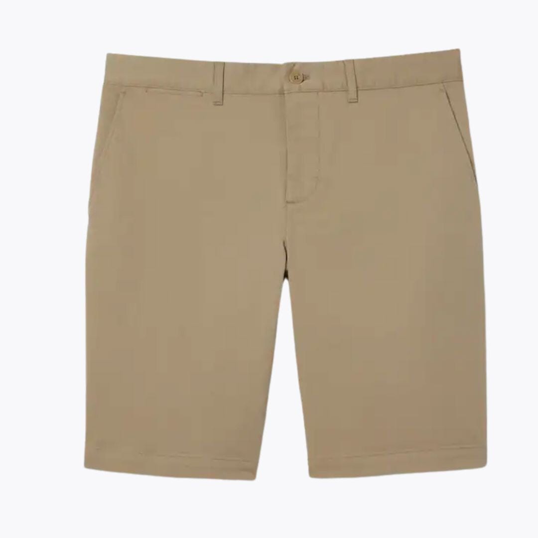 LC Slim Fit Stretch Cotton Chino Shorts Lacoste Aurev Beige S 