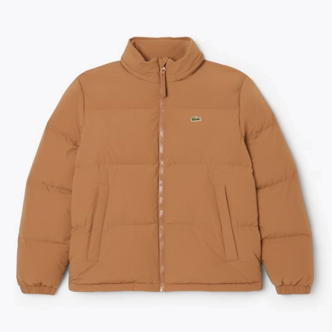LC Water-Repellent Hooded Down Jacket Lacoste Aurev Brown S 