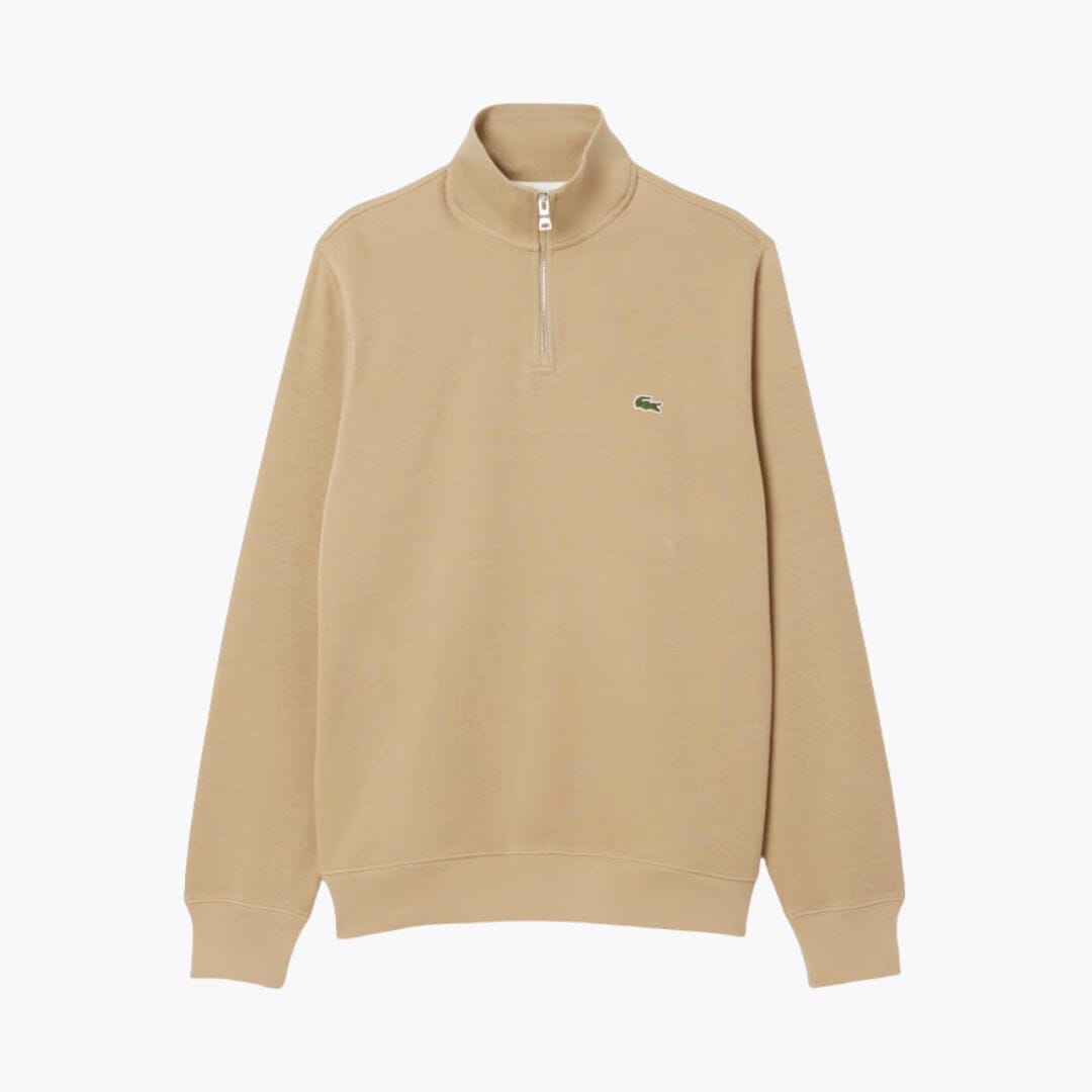LC Zip-Up High Neck Sweatshirt Lacoste Luxvian Beige S 