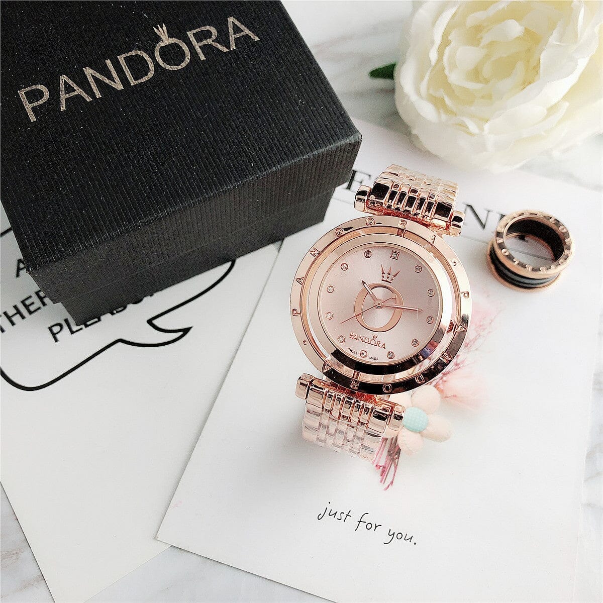 P A N D O R A Moments Glamour Pandora Montevaro Rose 